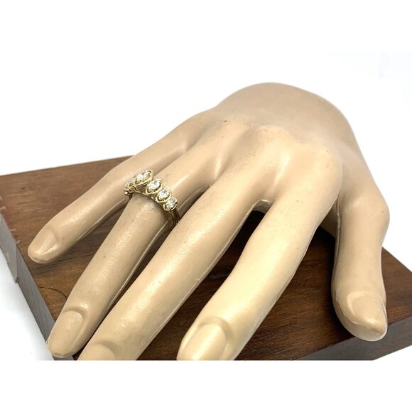 Women's Wedding Band 14k Yellow Gold Ring Diamond 0.50ctw Marquise Size 6.5 - Picture 13 of 14